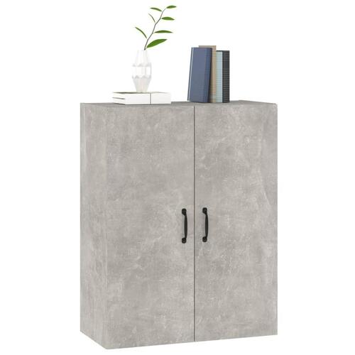 Vægskab 69,5x34x90 cm konstrueret træ betongrå