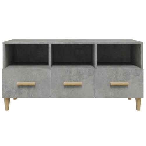 Tv-bord 102x36x50 cm konstrueret træ betongrå