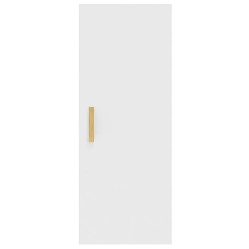 Vægskab 34,5x34x90 cm konstrueret træ hvid