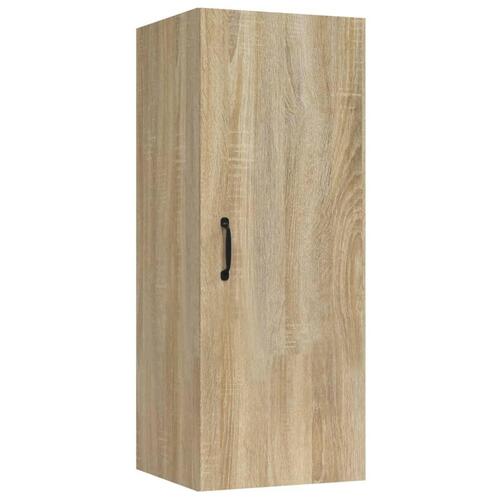 Vægskab 34,5x34x90 cm konstrueret træ sonoma-eg
