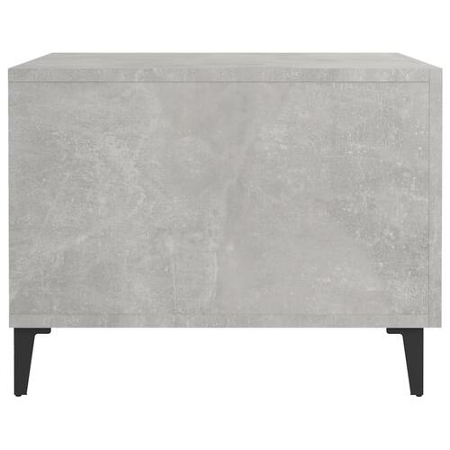 Sofabord med metalben 2 stk. 50x50x40 cm betongrå
