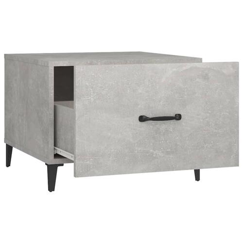 Sofabord med metalben 2 stk. 50x50x40 cm betongrå