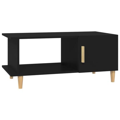 Sofabord 90x50x40 cm konstrueret træ sort