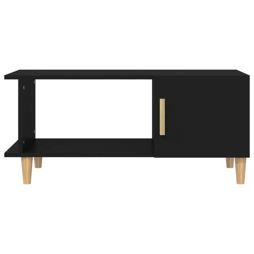 Sofabord 90x50x40 cm konstrueret træ sort