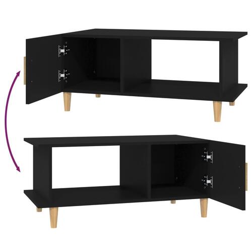 Sofabord 90x50x40 cm konstrueret træ sort