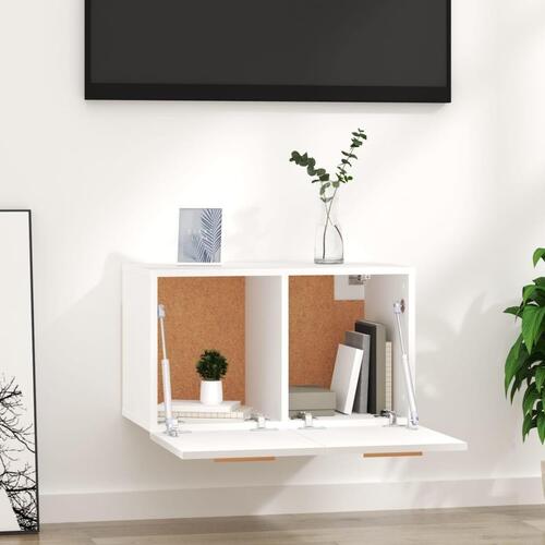 Vægskab 60x36,5x35 cm konstrueret træ hvid