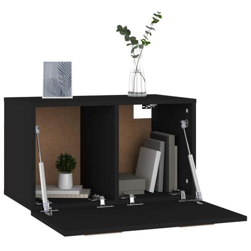 Vægskab 60x36,5x35 cm konstrueret træ sort