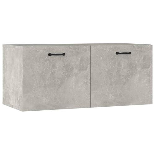 Vægskab 80x36,5x35 cm konstrueret træ betongrå