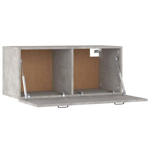 Vægskab 80x36,5x35 cm konstrueret træ betongrå
