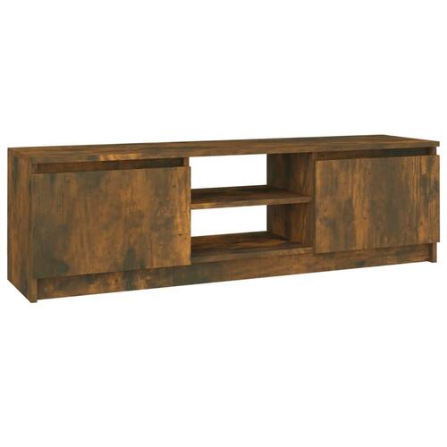 Tv-bord 120x30x35,5 cm konstrueret træ røget egetræsfinish