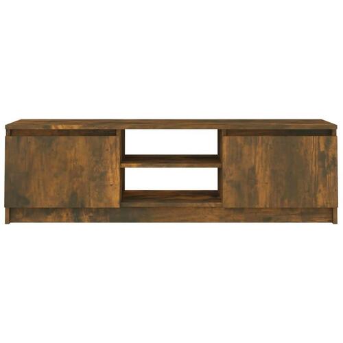 Tv-bord 120x30x35,5 cm konstrueret træ røget egetræsfinish