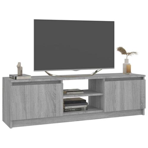 Tv-bord 120x30x35,5 cm konstrueret træ grå sonoma-eg