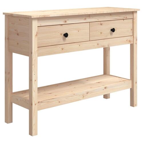 Konsolbord 100x35x75 cm massivt fyrretræ