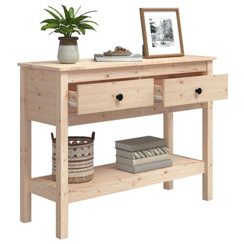 Konsolbord 100x35x75 cm massivt fyrretræ