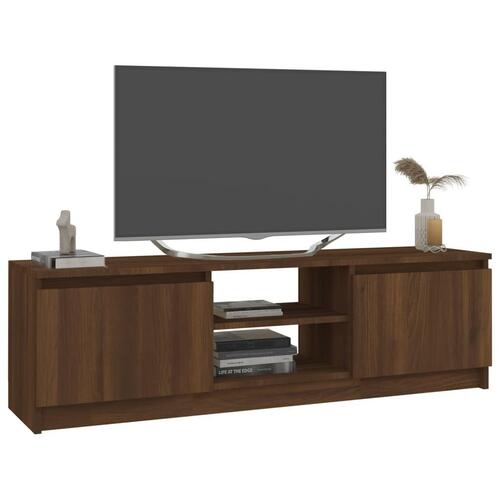 Tv-bord 120x30x35,5 cm konstrueret træ brun egetræsfarve
