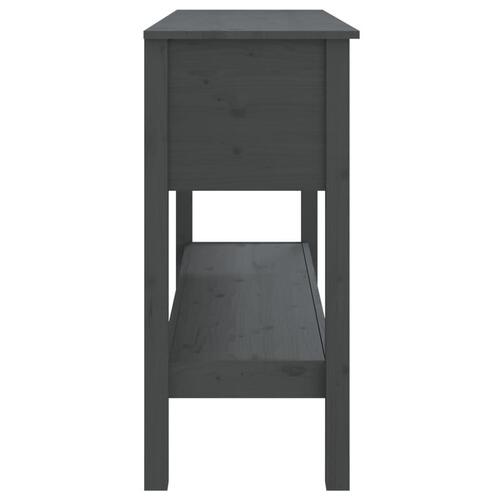 Konsolbord 100x35x75 cm massivt fyrretræ grå