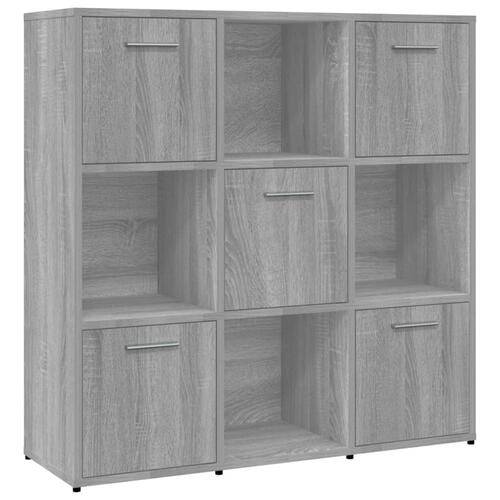 Bogreol 90x30x90 cm konstrueret træ grå sonoma-eg