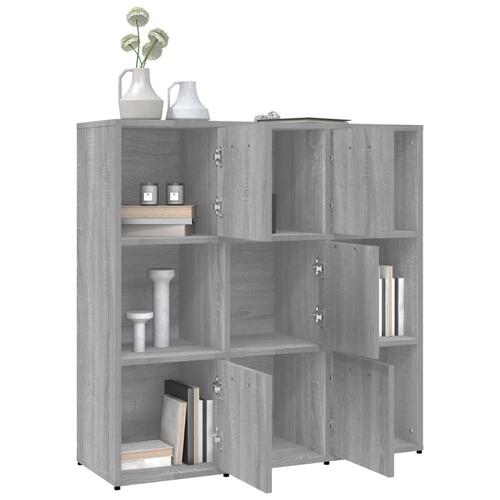 Bogreol 90x30x90 cm konstrueret træ grå sonoma-eg