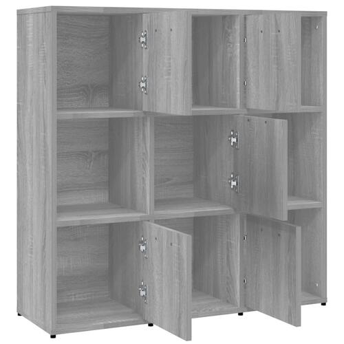 Bogreol 90x30x90 cm konstrueret træ grå sonoma-eg