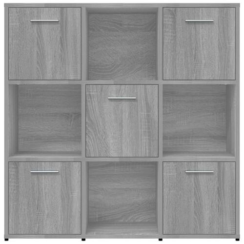 Bogreol 90x30x90 cm konstrueret træ grå sonoma-eg
