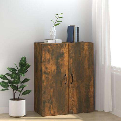 Vægskab 69,5x34x90 cm konstrueret træ røget egetræsfarve