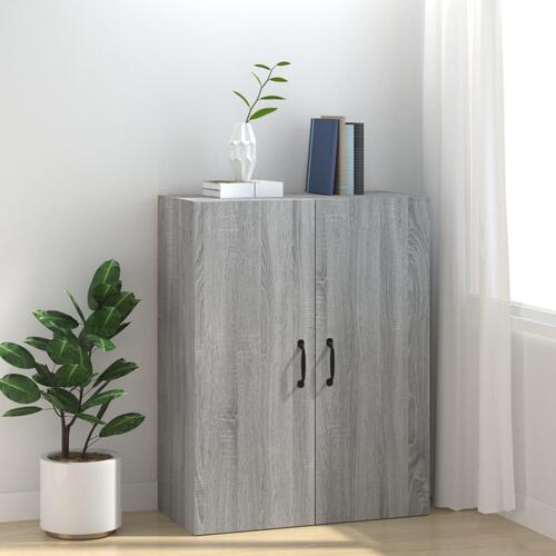 Vægskab 69,5x34x90 cm konstrueret træ grå sonoma-eg