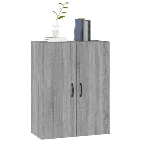 Vægskab 69,5x34x90 cm konstrueret træ grå sonoma-eg