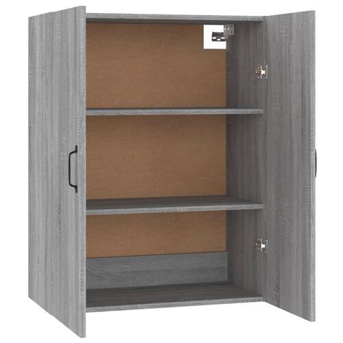 Vægskab 69,5x34x90 cm konstrueret træ grå sonoma-eg