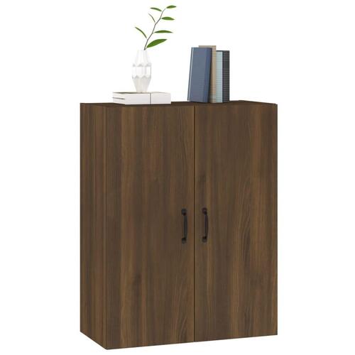 Vægskab 69,5x34x90 cm konstrueret træ brun egetræsfarve