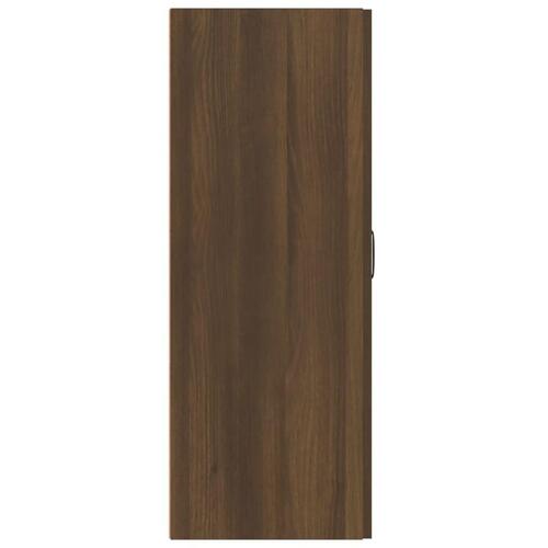 Vægskab 69,5x34x90 cm konstrueret træ brun egetræsfarve