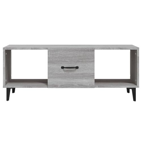 Sofabord 102x50x40 cm konstrueret træ grå sonoma-eg