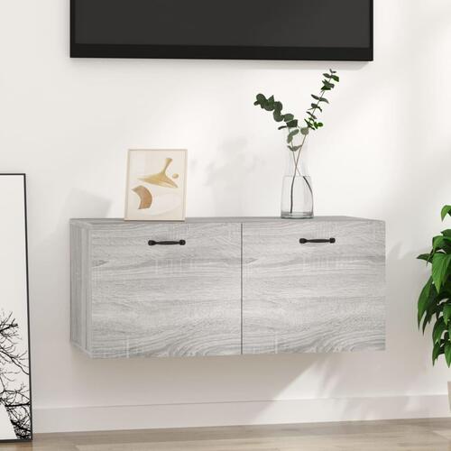 Vægskab 80x36,5x35 cm konstrueret træ grå sonoma-eg