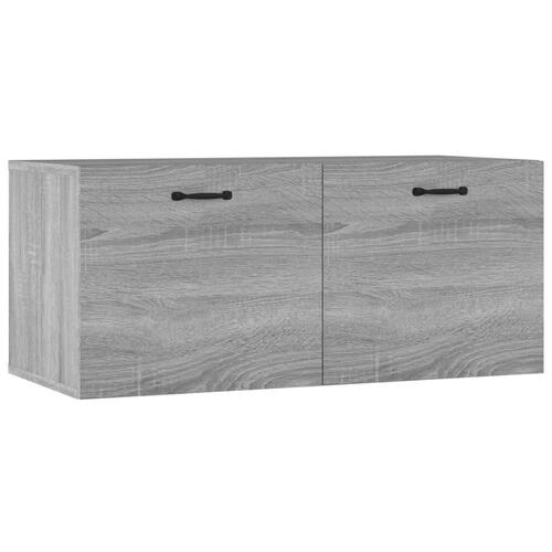 Vægskab 80x36,5x35 cm konstrueret træ grå sonoma-eg