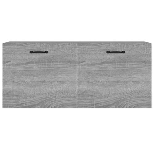 Vægskab 80x36,5x35 cm konstrueret træ grå sonoma-eg