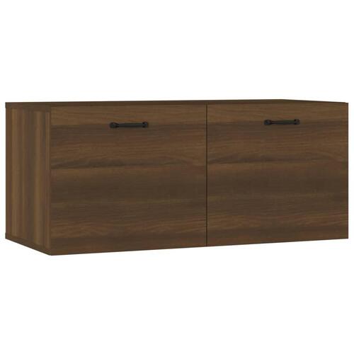 Vægskab 80x36,5x35 cm konstrueret træ brun egetræsfarve