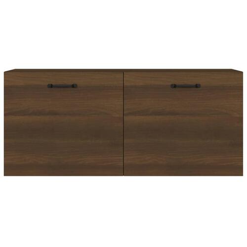 Vægskab 80x36,5x35 cm konstrueret træ brun egetræsfarve