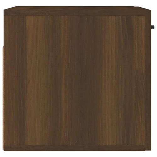 Vægskab 80x36,5x35 cm konstrueret træ brun egetræsfarve