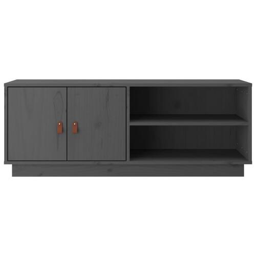 Tv-bord 105x34x40 cm massivt fyrretræ grå