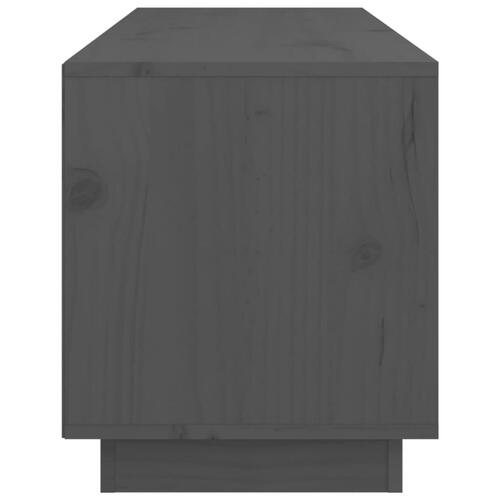 Tv-bord 105x34x40 cm massivt fyrretræ grå