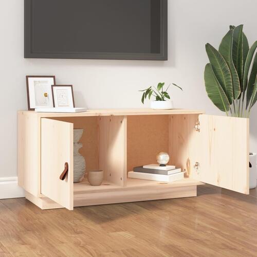 Tv-bord 80x34x40 cm massivt fyrretræ