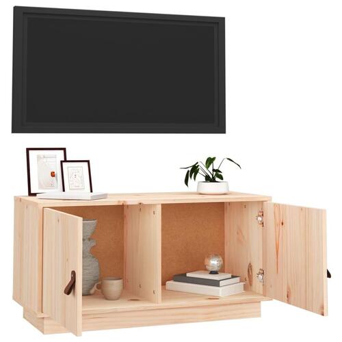 Tv-bord 80x34x40 cm massivt fyrretræ
