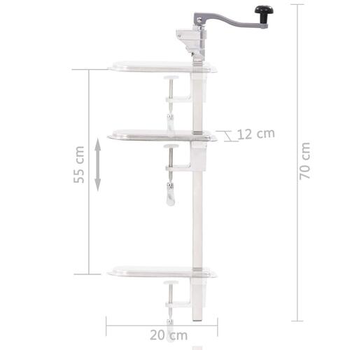 Dåseåbner 70 cm aluminium og rustfrit stål sølvfarvet