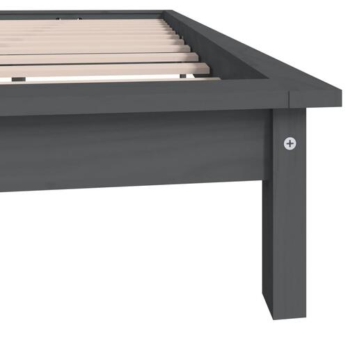 Sengeramme 180x200 cm Super King massivt fyrretræ grå