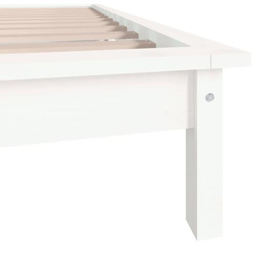 Sengeramme 90x190 cm massivt fyrretræ hvid