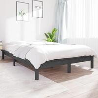 Sengeramme 120x190 cm Small Double massivt fyrretræ grå