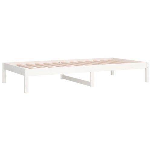 Daybed 90x200 cm massivt fyrretræ hvid
