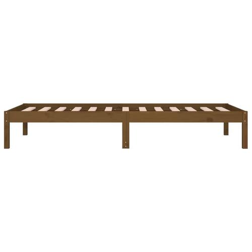 Daybed 90x200 cm massivt fyrretræ gyldenbrun