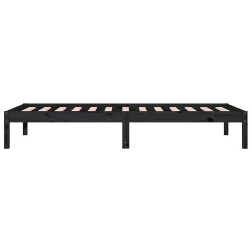 Daybed 90x200 cm massivt fyrretræ sort