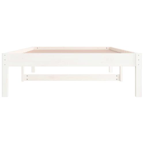 Daybed 90x190 cm Single massivt fyrretræ hvid