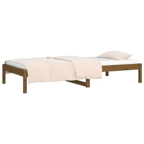 Daybed 90x190 cm Single massivt fyrretræ gyldenbrun